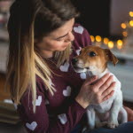Eier og hund i juletiden